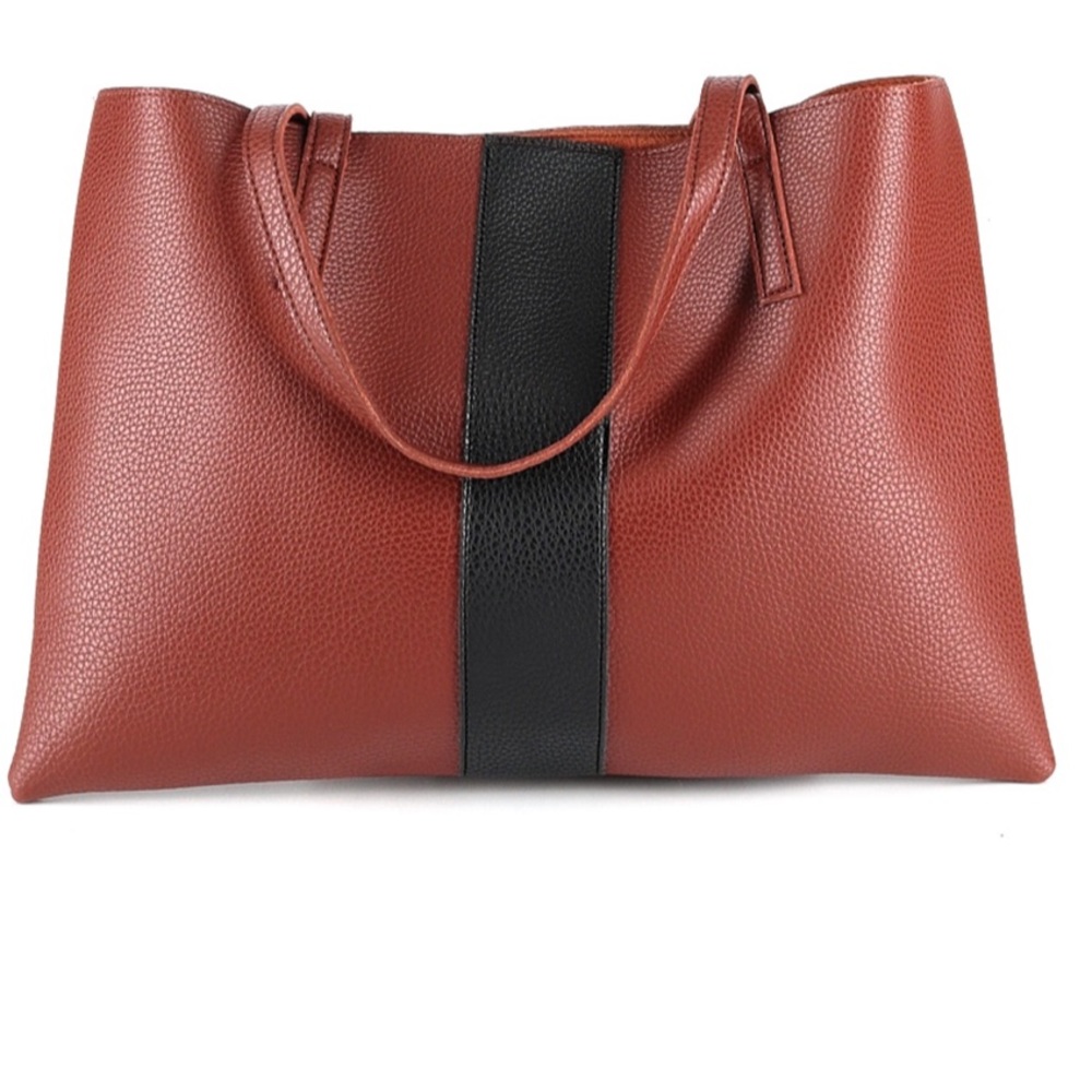 Vince Camuto Red and Black Tote Bag